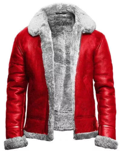 MENS RAF B3 AVIATOR SHEEP SKIN LEATHER BOMBER WINTER FLYING PILOT JACKET COAT